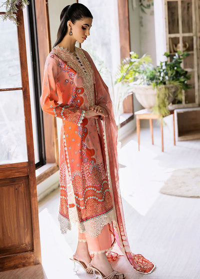 Flora by Roheenaz Unstitched Printed Lawn Collection 2024 RNP-04B Serenade