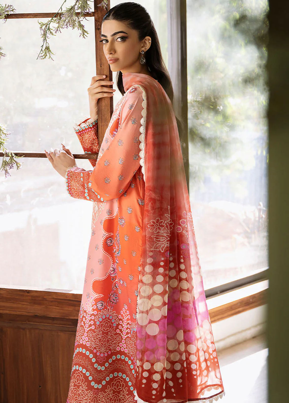 Flora by Roheenaz Unstitched Printed Lawn Collection 2024 RNP-04B Serenade