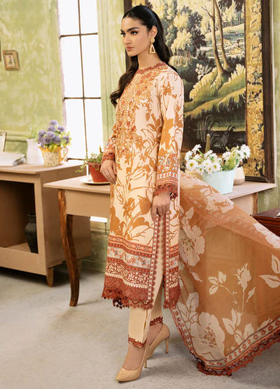 Flora by Roheenaz Unstitched Printed Lawn Collection 2024 RNP-05A Harmonia