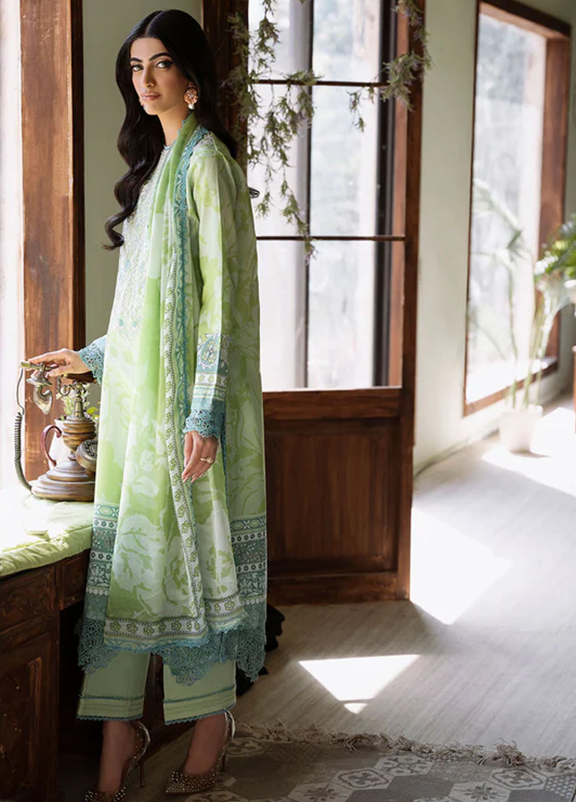 Flora by Roheenaz Unstitched Printed Lawn Collection 2024 RNP-05B Euphoria