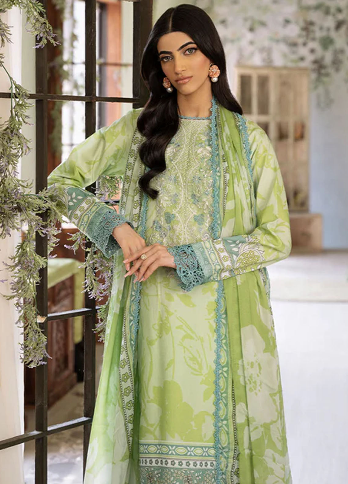 Flora by Roheenaz Unstitched Printed Lawn Collection 2024 RNP-05B Euphoria