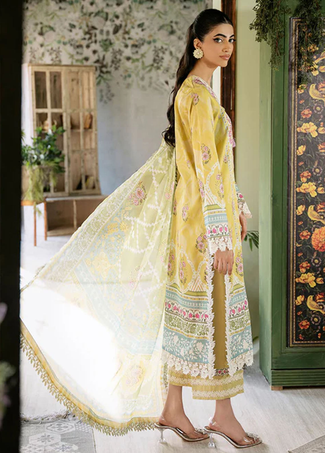 Flora by Roheenaz Unstitched Printed Lawn Collection 2024 RNP-07B Mystique