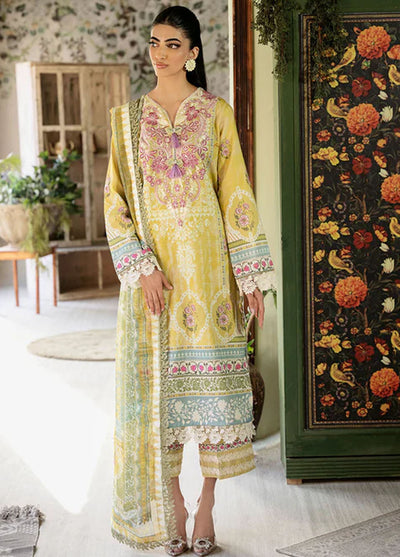 Flora by Roheenaz Unstitched Printed Lawn Collection 2024 RNP-07B Mystique