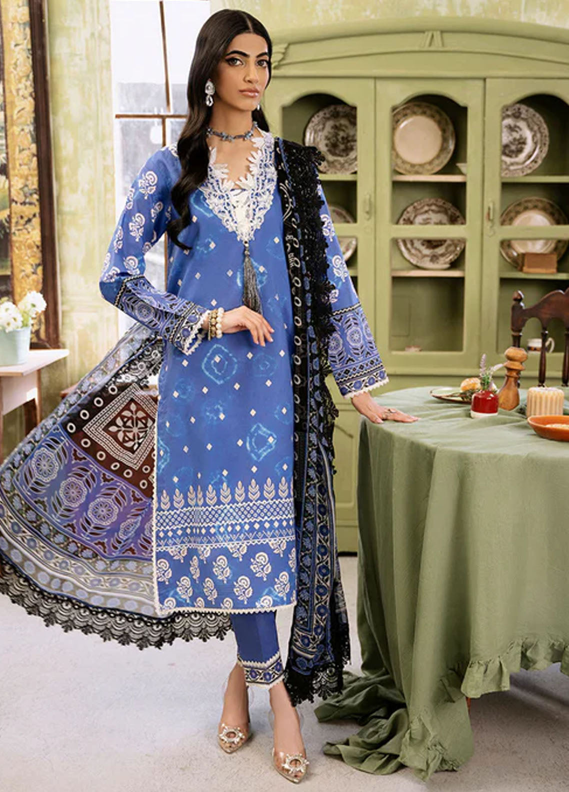 Flora by Roheenaz Unstitched Printed Lawn Collection 2024 RNP-08B Ember