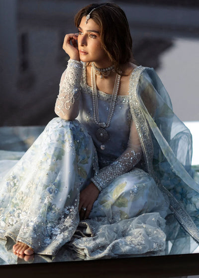 Jahan by Erum Khan Embroidered Net Suits Unstitched 3 Piece EK25V4 Floral Drop - Formals Collection