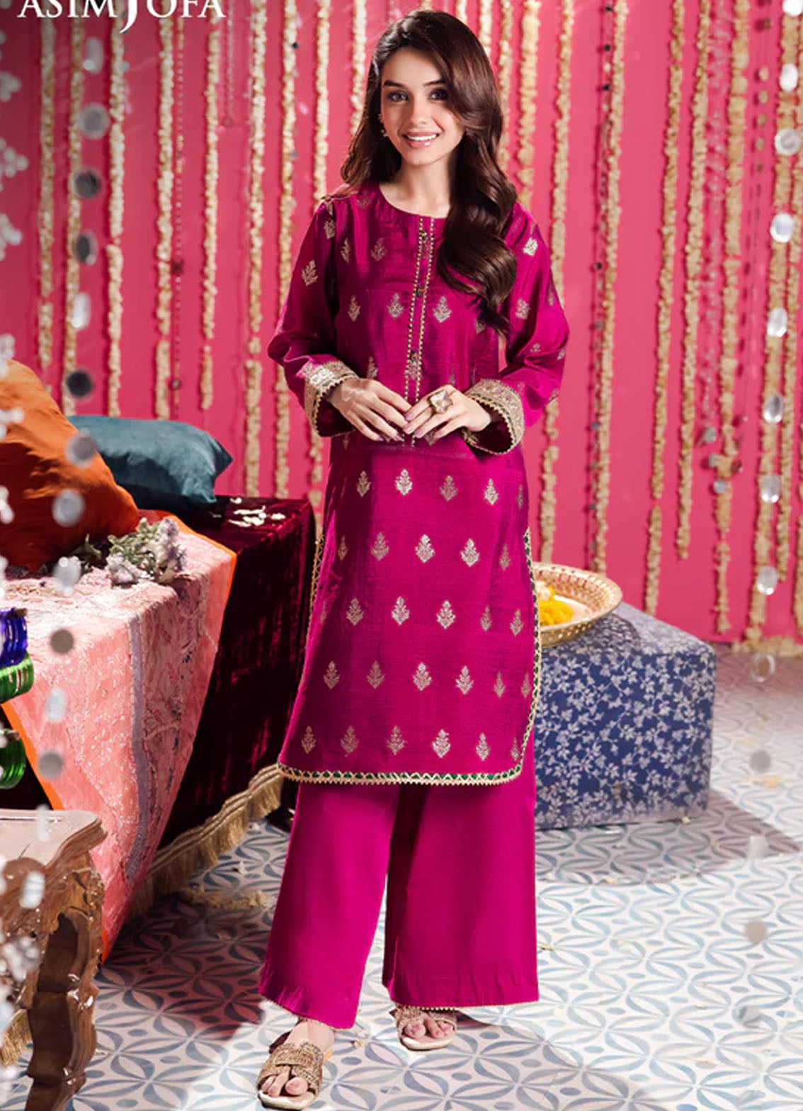 Floral Pattern By Asim Jofa Pret Embroidered Jacquard 2 Piece Suit AJFP-07