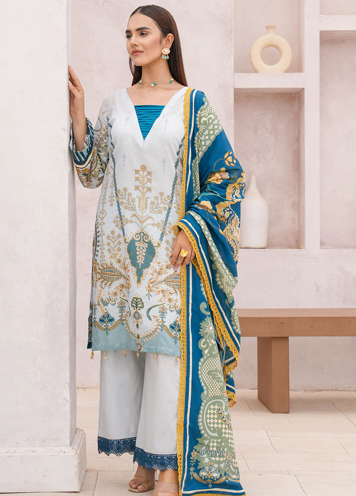 Floral Serenade By Meerak Unstitched Lawn Collection 2024 Botanic Dream
