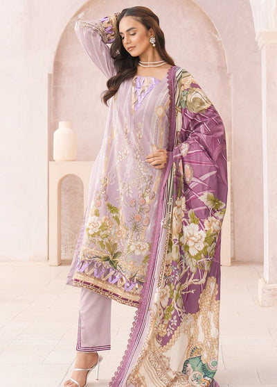 Floral Serenade By Meerak Unstitched Lawn Collection 2024 Lily Glow