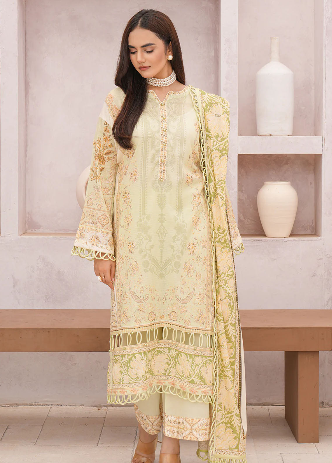 Floral Serenade By Meerak Unstitched Lawn Collection 2024 Sunflower