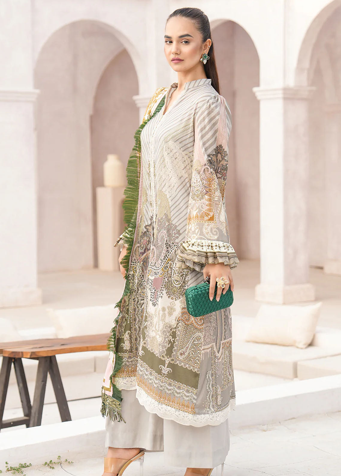 Floral Serenade By Meerak Unstitched Lawn Collection 2024 Tulip Twist