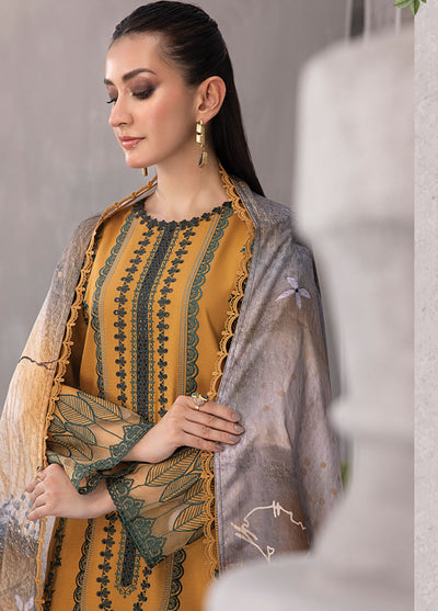 Florence By Rang Rasiya Embroidered Linen Suits Unstitched 3 Piece RR23FLL D-03 Azlin - Winter Collection