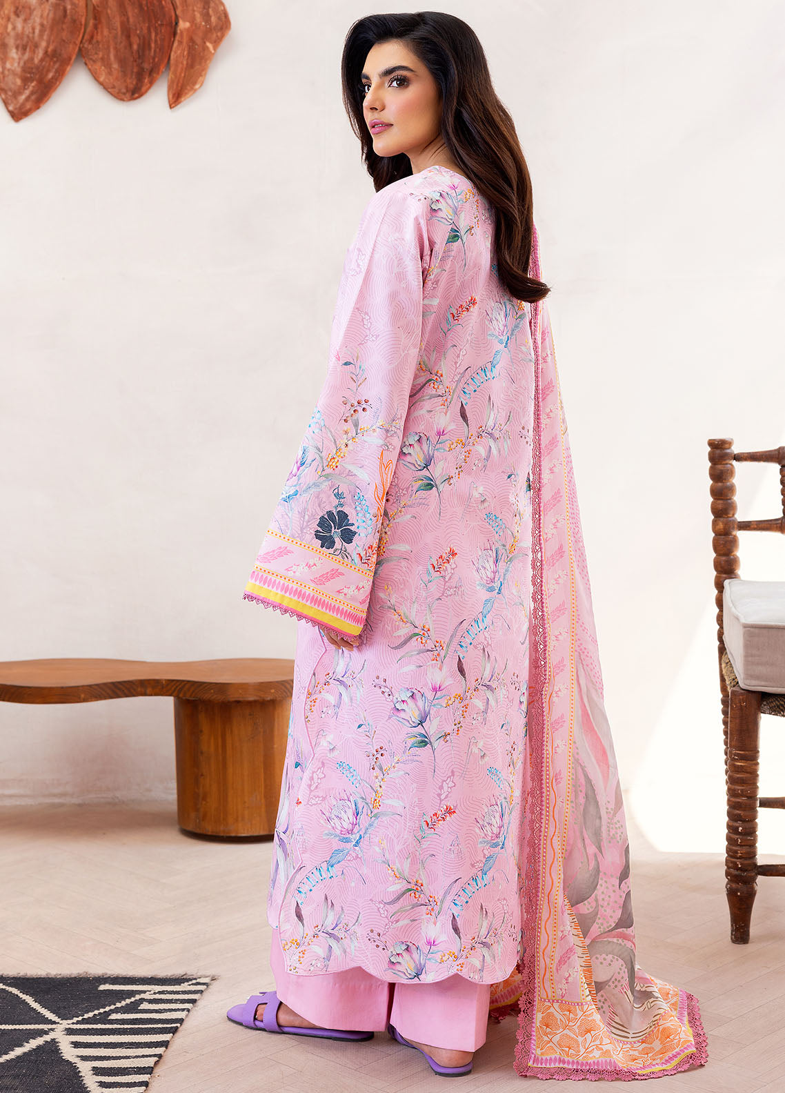 Florent Digital Printed Lawn Suits Unstitched 3 Piece FL25LP FL-7 B