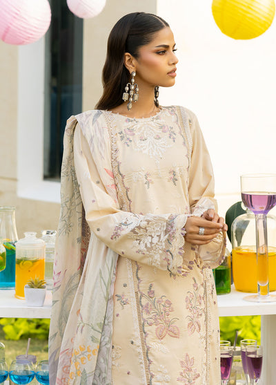 Florent Embroidered Lawn Suits Unstitched 3 Piece FL25EF FL-3 B