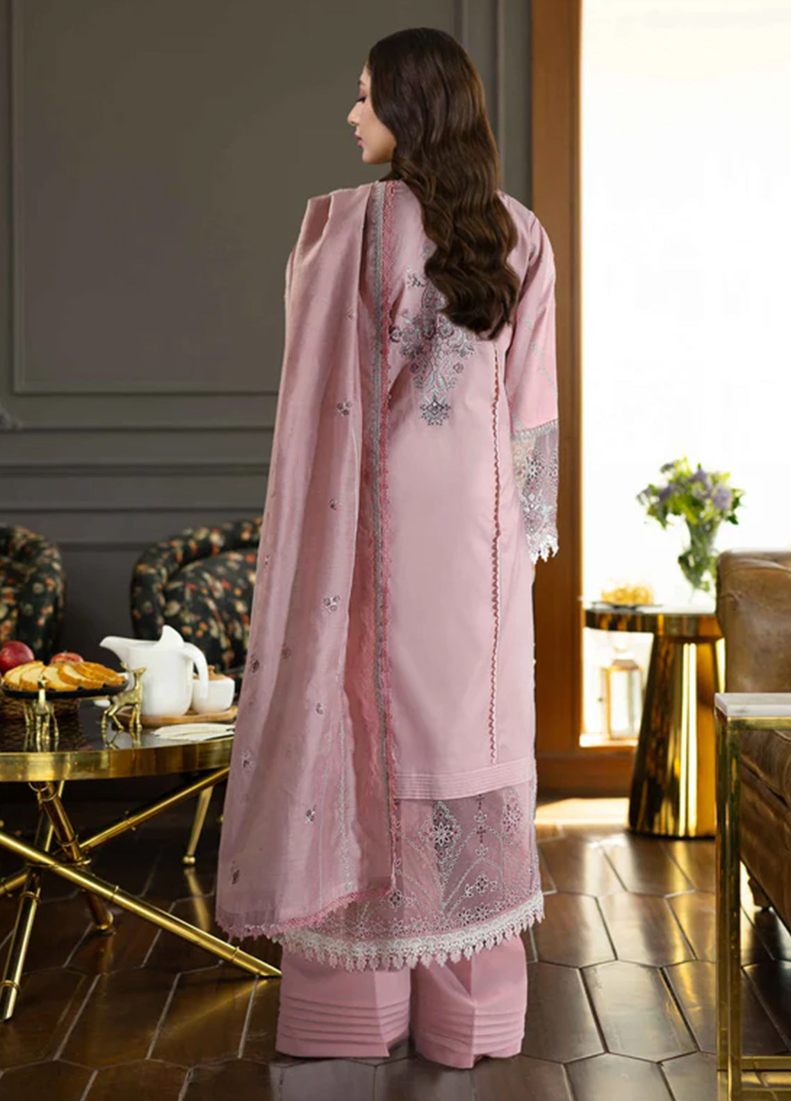 Florent Embroidered Lawn Suits Unstitched 3 Piece FL25EF FL-5 B