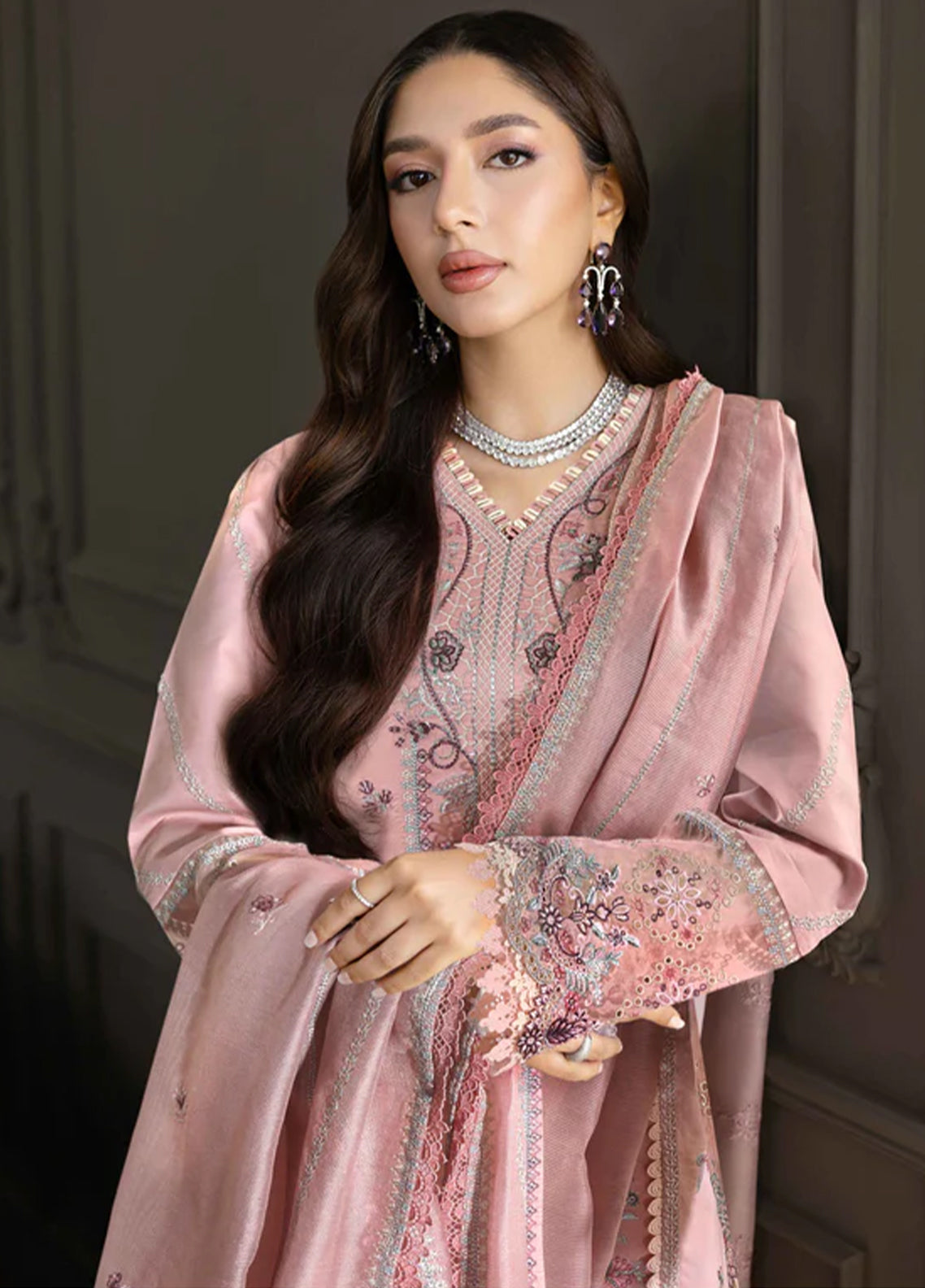 Florent Embroidered Lawn Suits Unstitched 3 Piece FL25EF FL-5 B