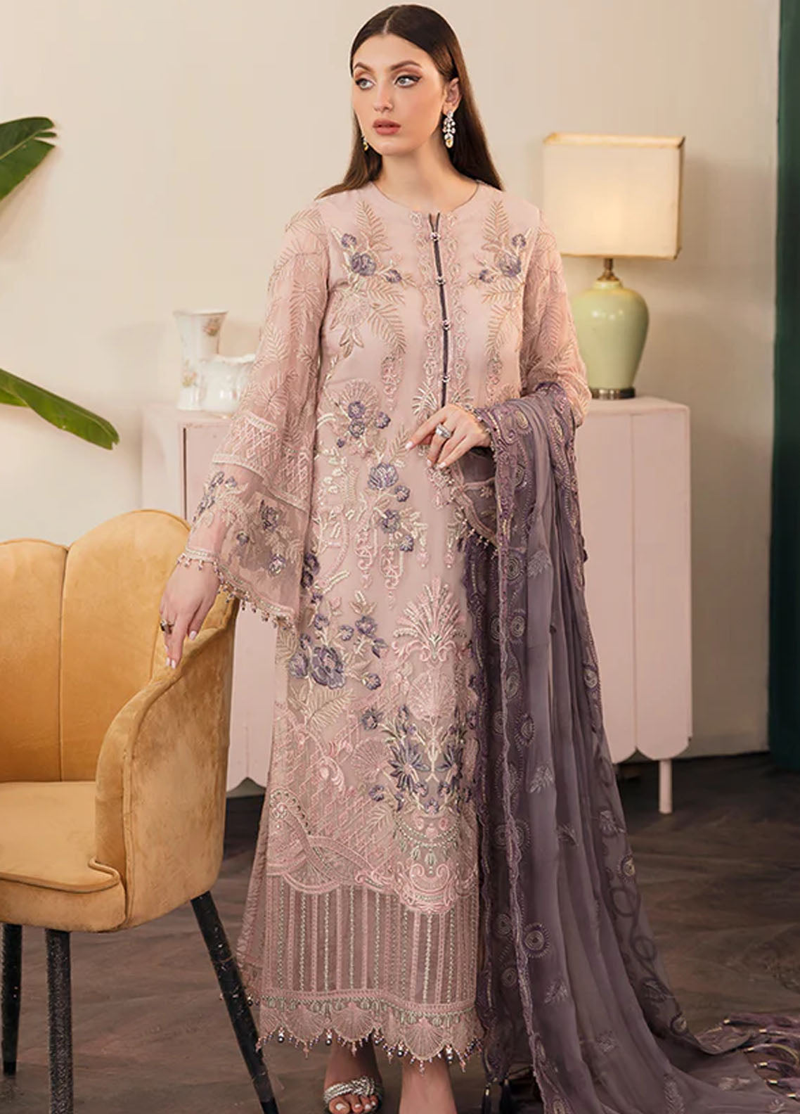 Flossie Executive Chiffon Collection 2023 FE-508 Fuchsia Pink