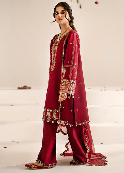 Fozia Khalid Pret Embroidered Cotton 3 Piece Suit Maya