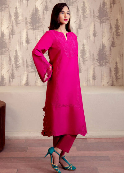 Fozia Khalid Pret Embroidered Cotton Net 2 Piece Suit Dil Ruba