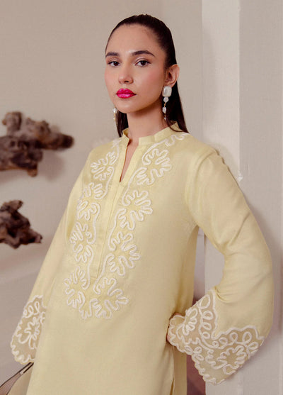 Fozia Khalid Pret Embroidered Cotton Net 2 Piece Suit Gul