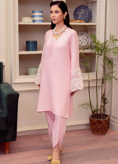 Fozia Khalid Pret Embroidered Cotton Net 2 Piece Suit Mora