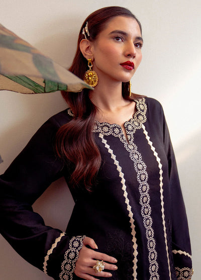 Fozia Khalid Pret Embroidered Cotton Net 2 Piece Suit Rivaj