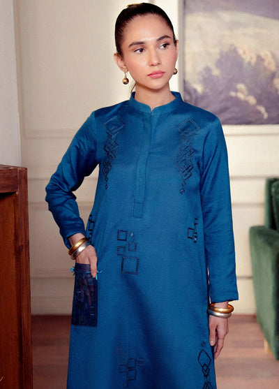 Fozia Khalid Pret Embroidered Cotton Net 2 Piece Suit Rung