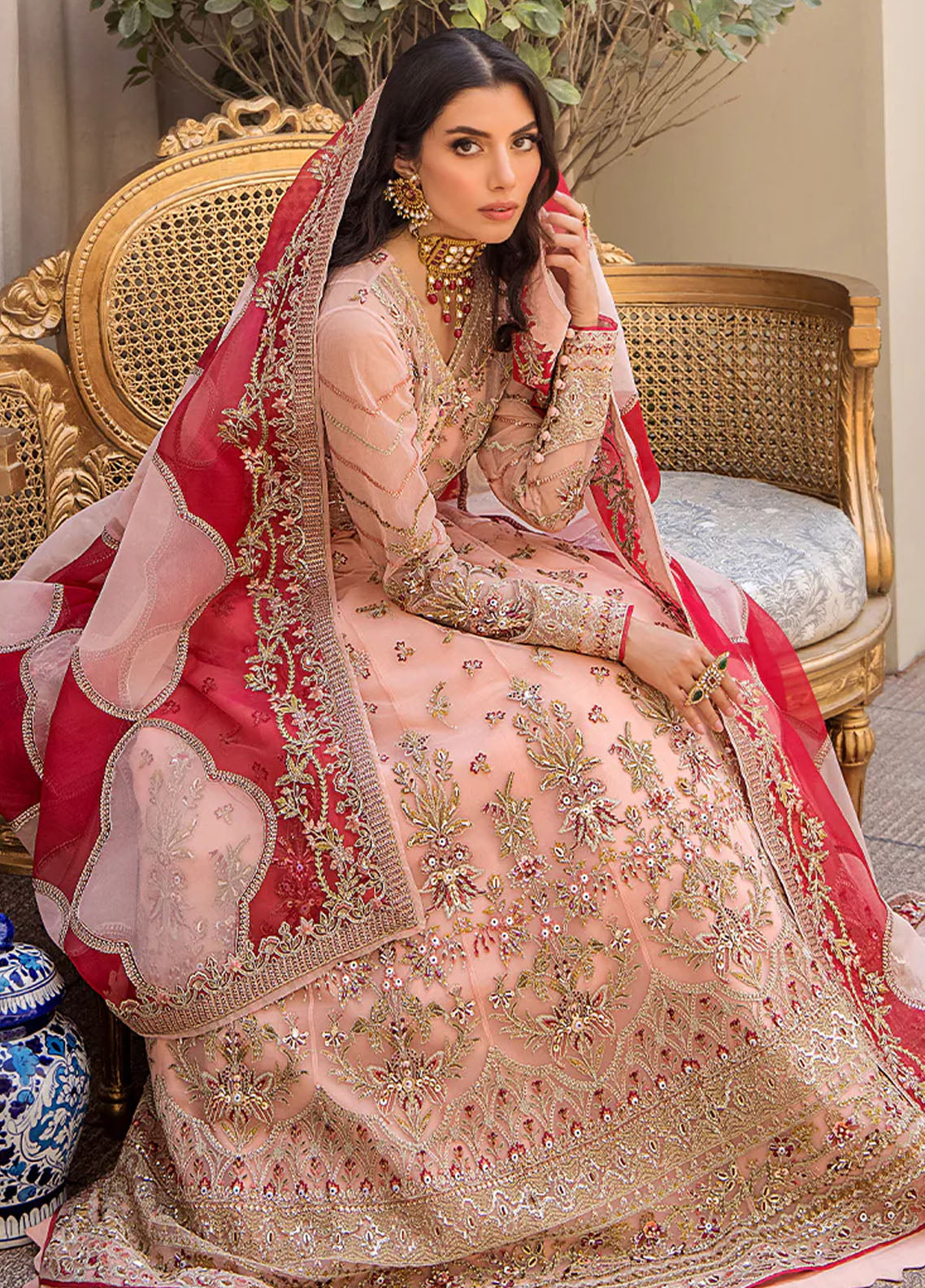 Fozia Khalid Pret Embroidered Net 3 Piece Suit Alena