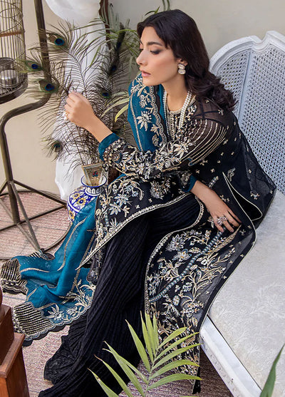 Fozia Khalid Pret Embroidered Net 3 Piece Suit Belle Espoir