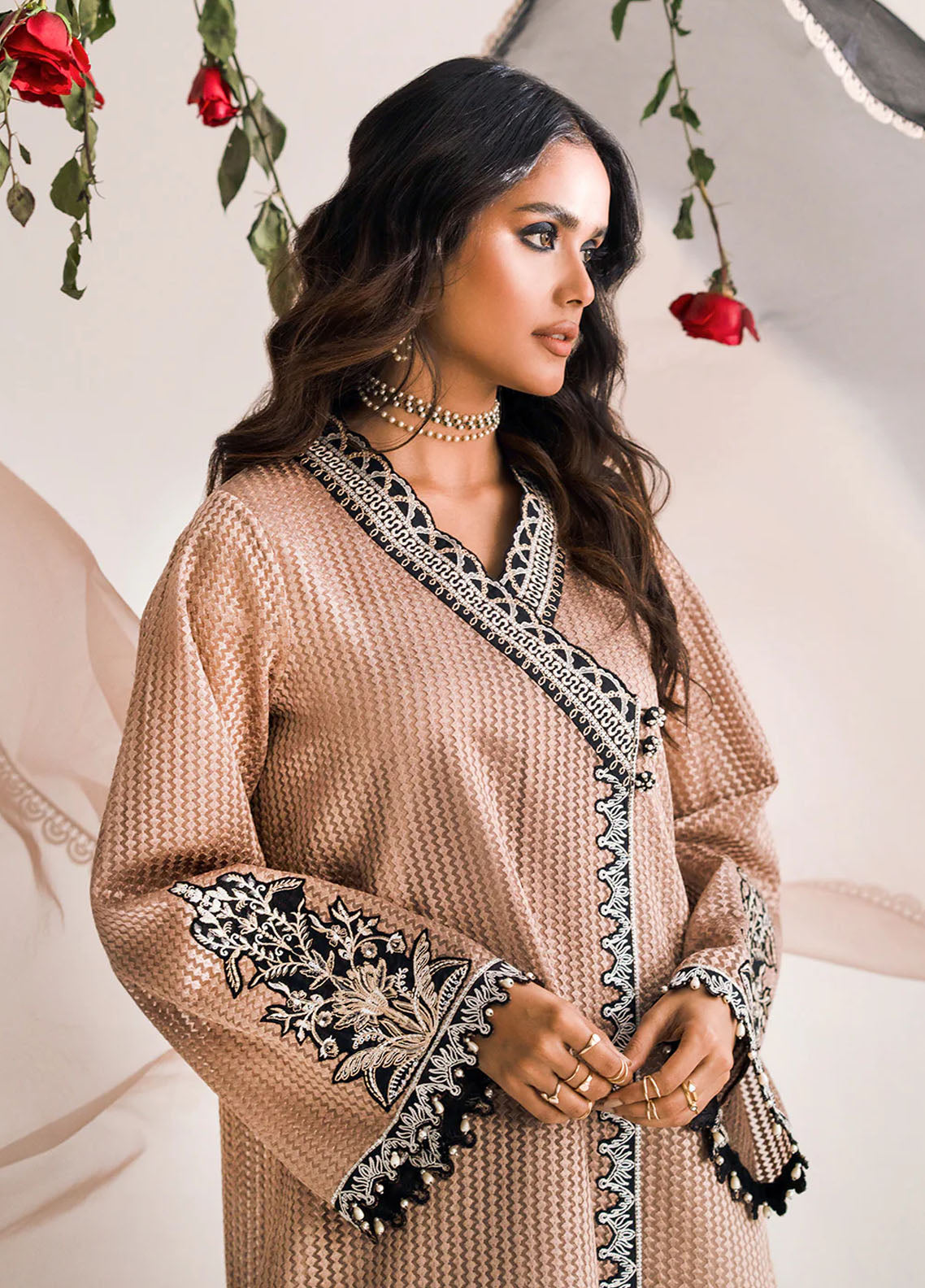 Fozia Khalid Pret Embroidered Organza 3 Piece Suit Ceren