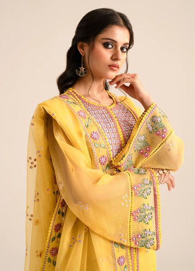 Fozia Khalid Pret Embroidered Organza 3 Piece Suit Helin