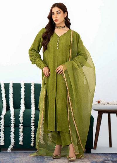 Fozia Khalid Pret Embroidered Silk 2 Piece Suit Zahira