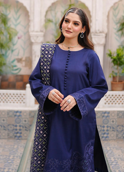 Fozia Khalid Pret Embroidered Silk 3 Piece Suit Mullberry
