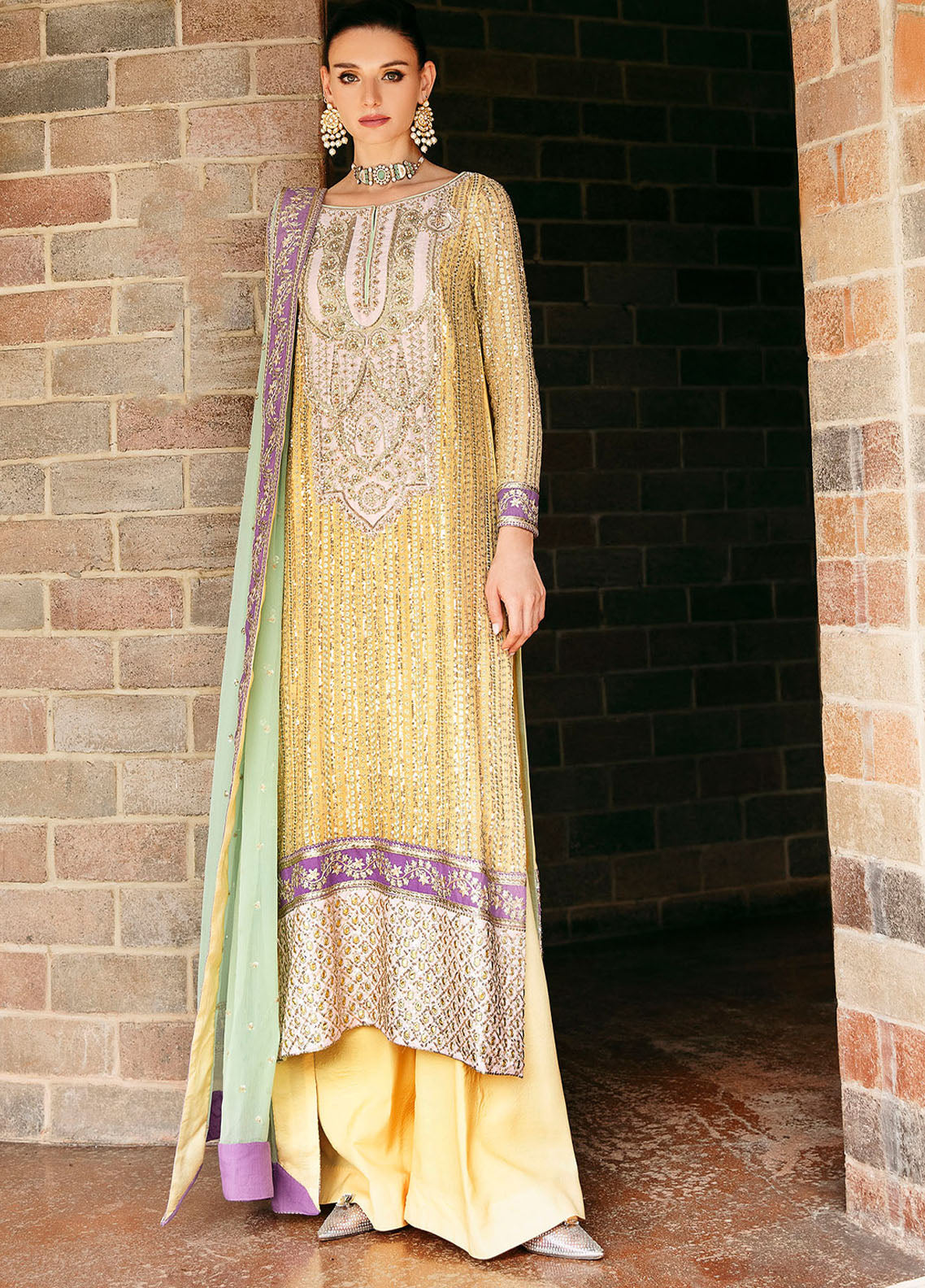 Freesia Premium Embroidered Suit Unstitched 3 Piece FRE24UF FS-40011 Dael - Formal Collection