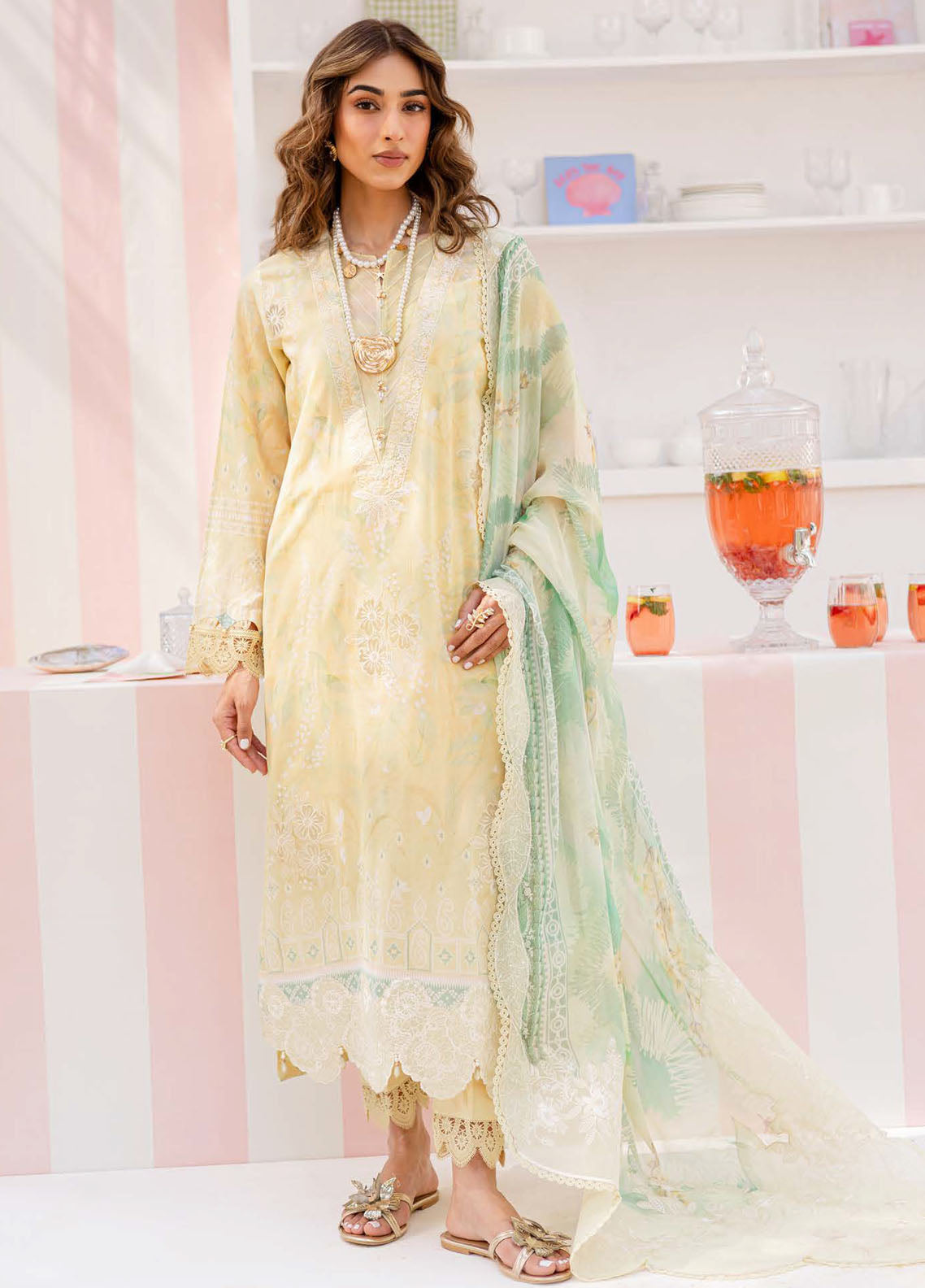 Gardenia by Nureh Embroidered N Printed Lawn Suits Unstitched 3 Piece NU25GEP NSG-188