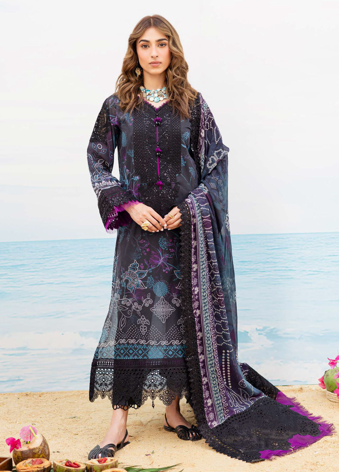 Gardenia by Nureh Embroidered N Printed Lawn Suits Unstitched 3 Piece NU25GEP NSG-193