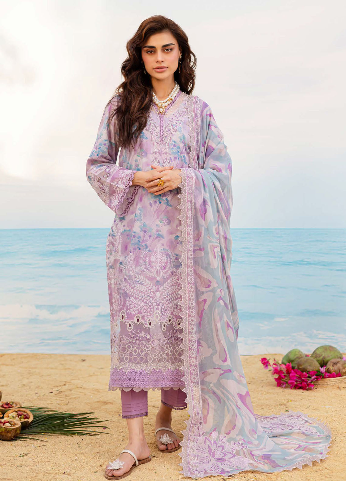 Gardenia by Nureh Embroidered N Printed Lawn Suits Unstitched 3 Piece NU25GEP NSG-192