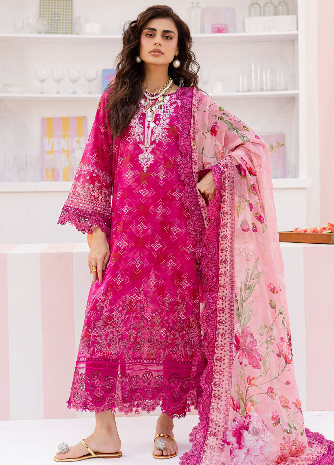 Gardenia by Nureh Embroidered N Printed Lawn Suits Unstitched 3 Piece NU25GEP NSG-189