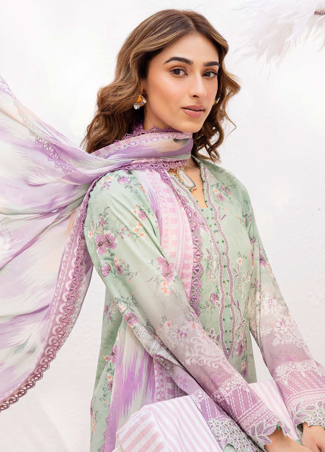 Gardenia by Nureh Embroidered N Printed Lawn Suits Unstitched 3 Piece NU25GEP NSG-194