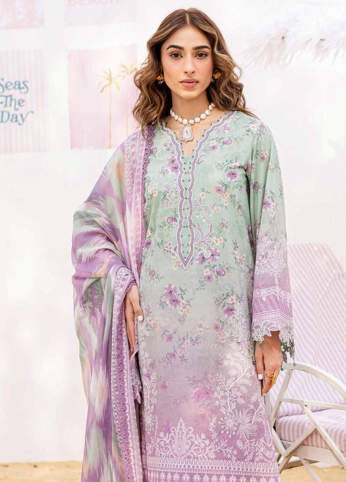 Gardenia by Nureh Embroidered N Printed Lawn Suits Unstitched 3 Piece NU25GEP NSG-194