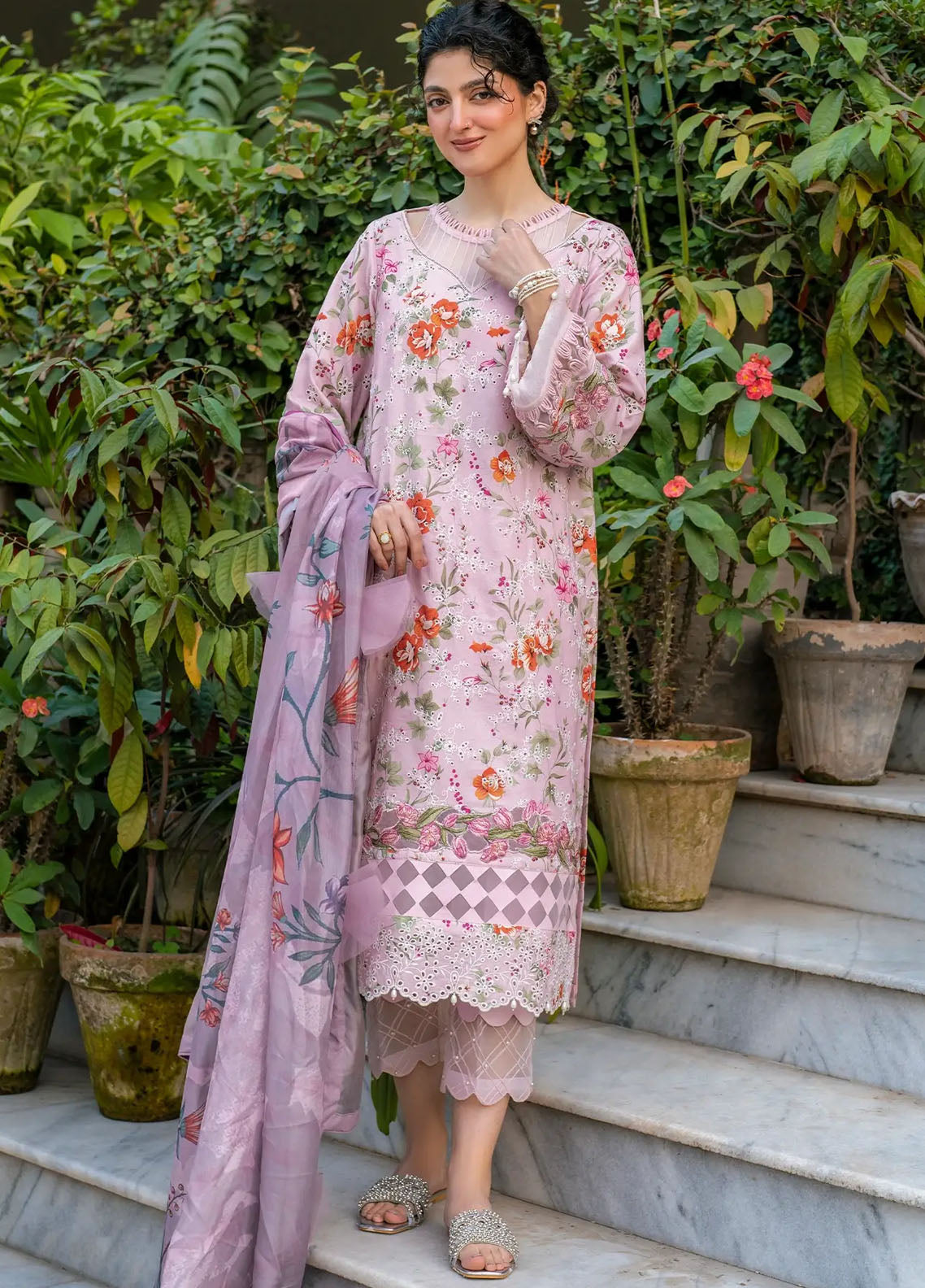 Gulkari by Asifa and Nabeel Unstitched Summer Collection 2025 GKL-09 Blossom Zephyr