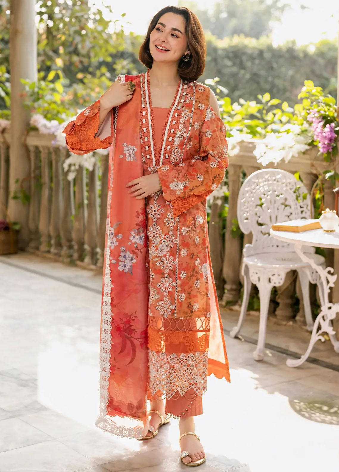 Gulkari by Asifa and Nabeel Unstitched Summer Collection 2025 GKL-08 Citrus Glow