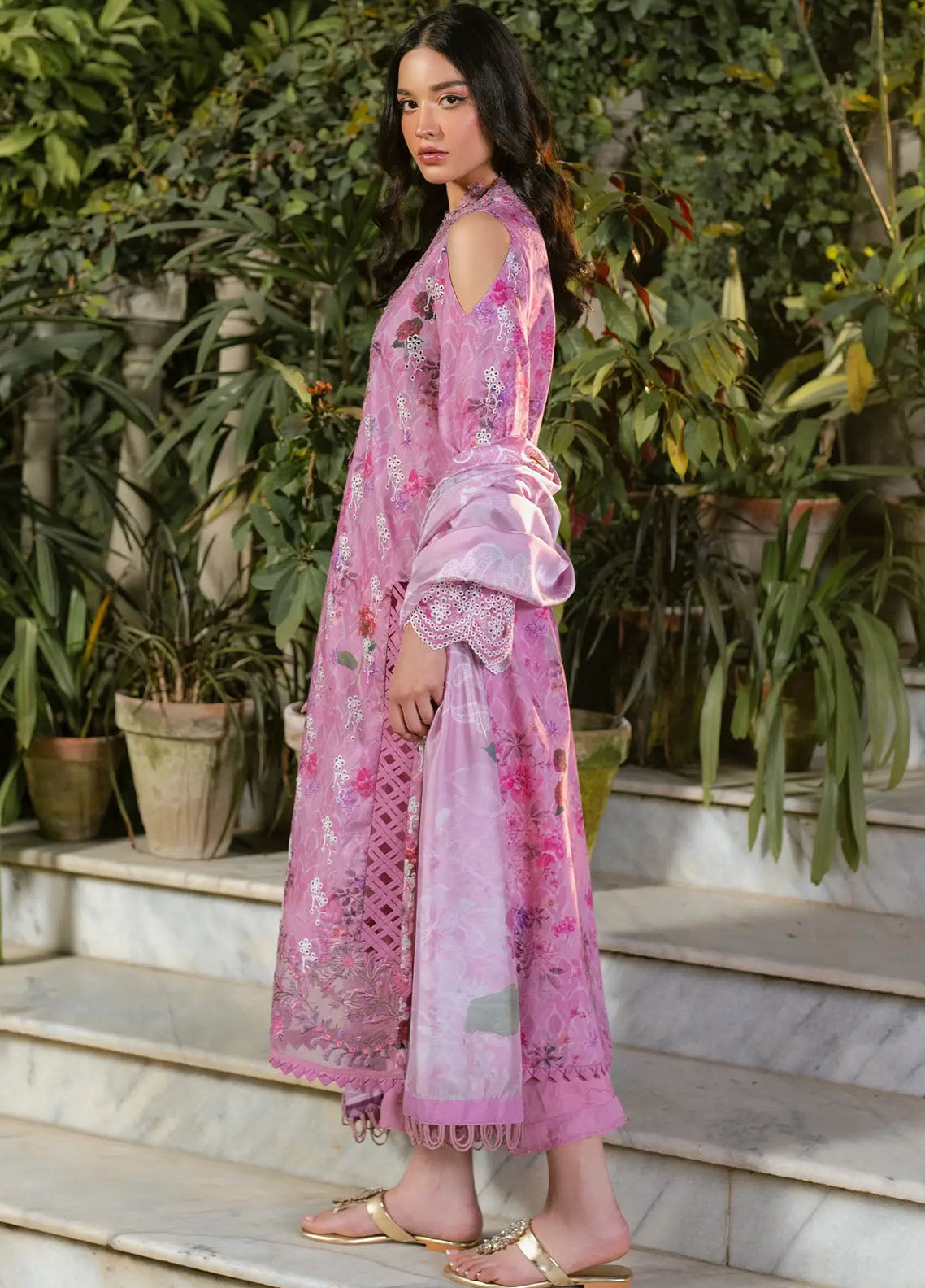 Gulkari by Asifa and Nabeel Unstitched Summer Collection 2025 GKL-10 Dawn Petals