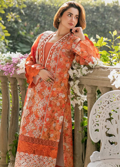 Gulkari by Asifa and Nabeel Unstitched Summer Collection 2025 GKL-08 Citrus Glow