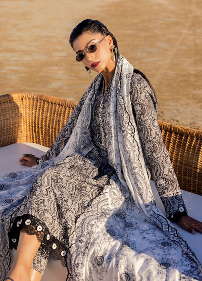 Gul Ahmed Embroidered Lawn Suits Unstitched 3 Piece GA25NB B-52019
