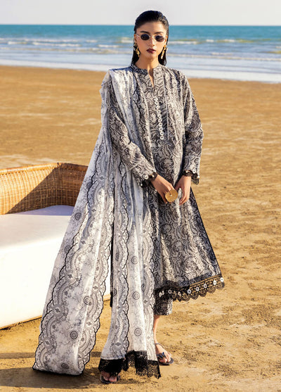 Gul Ahmed Embroidered Lawn Suits Unstitched 3 Piece GA25NB B-52019