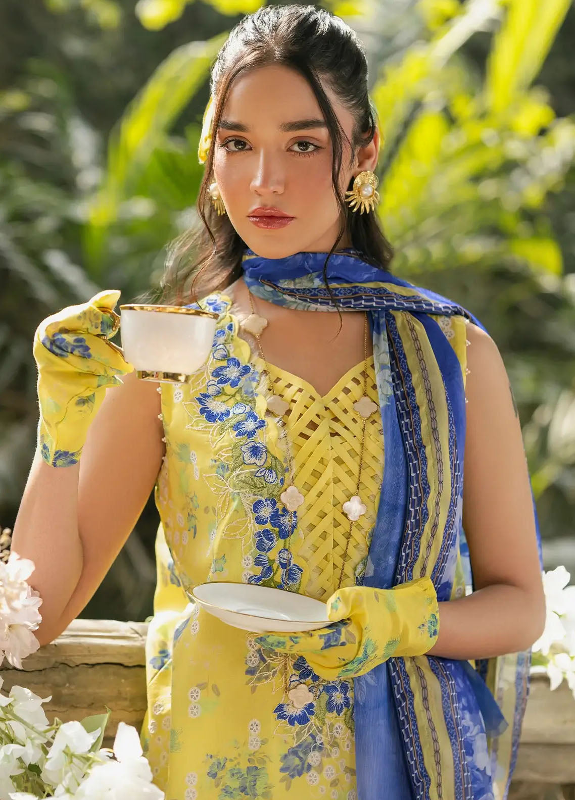 Gulkari by Asifa and Nabeel Unstitched Summer Collection 2025 GKL-15 Sunlit Breeze