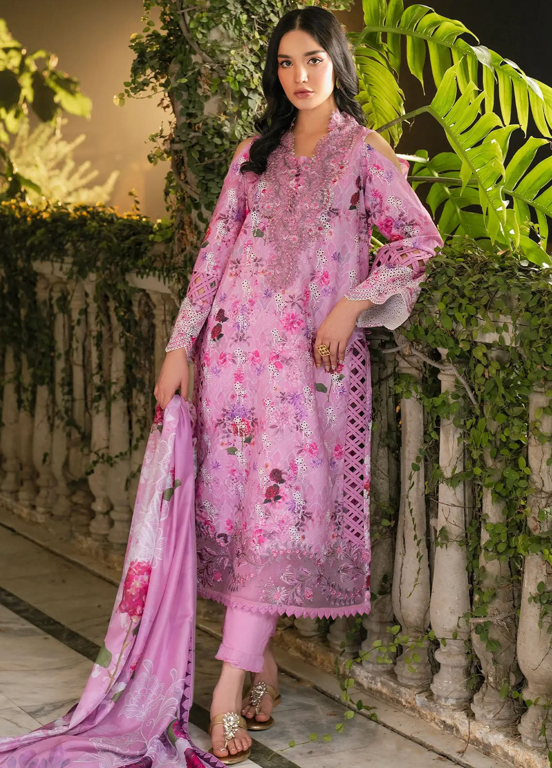 Gulkari by Asifa and Nabeel Unstitched Summer Collection 2025 GKL-10 Dawn Petals