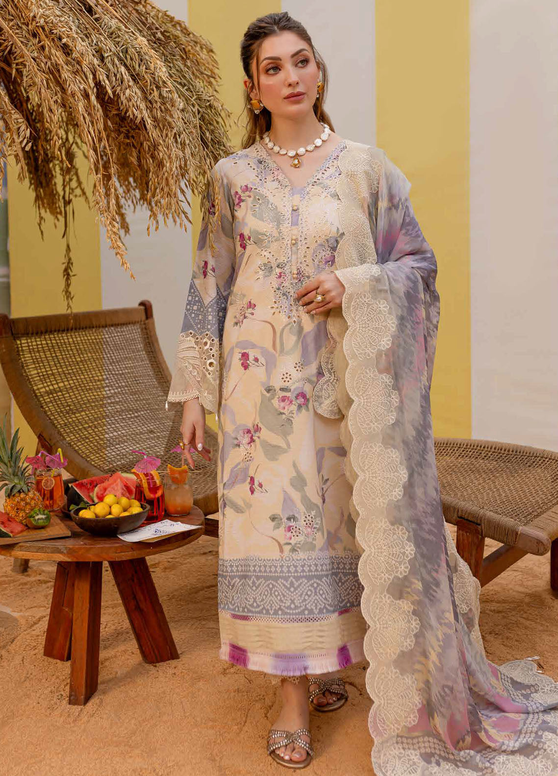 Gardenia by Nureh Embroidered Lawn Suit Unstitched 3 Piece NSG-177