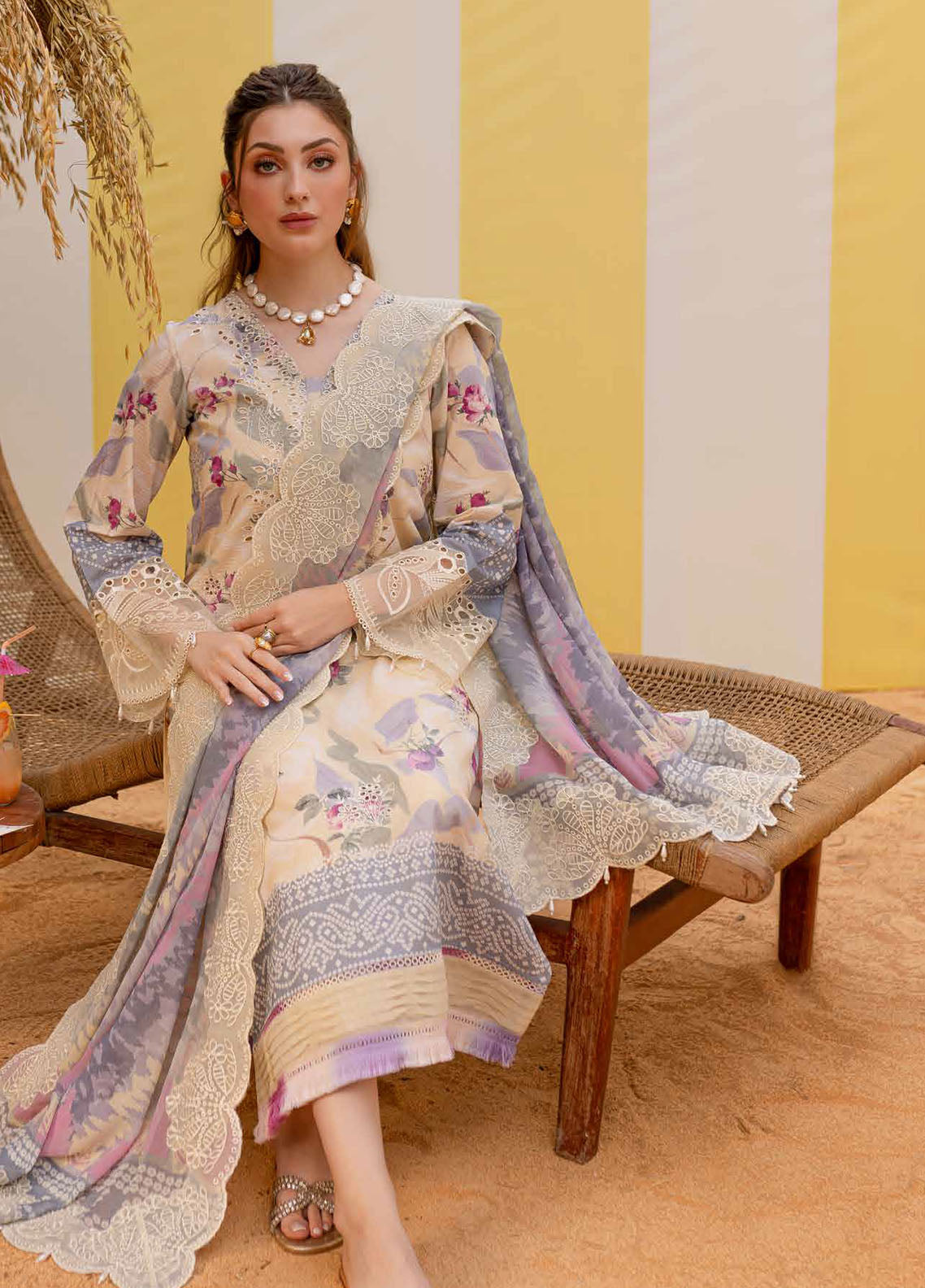 Gardenia by Nureh Embroidered Lawn Suit Unstitched 3 Piece NSG-177