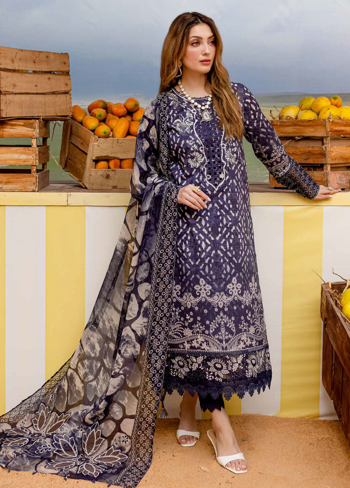 Gardenia by Nureh Embroidered Lawn Suit Unstitched 3 Piece NSG-182